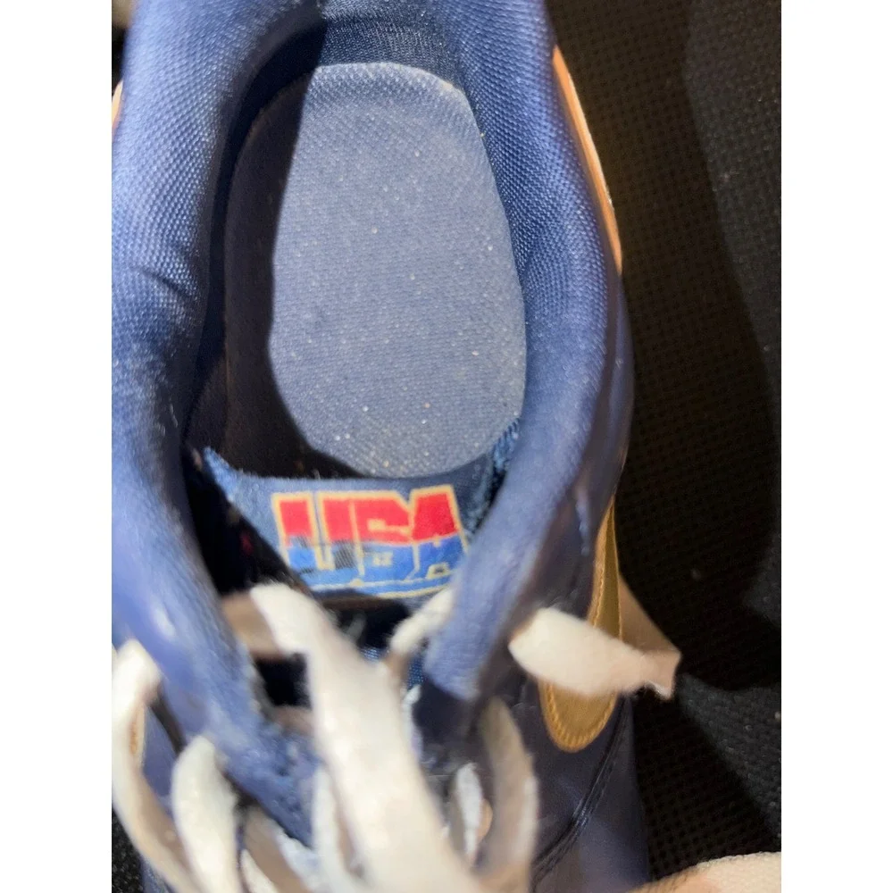 Nike Air Force 1‎ Low Olympic Mens Size 9.5 Blue Gold USA Sneakers 488298-406